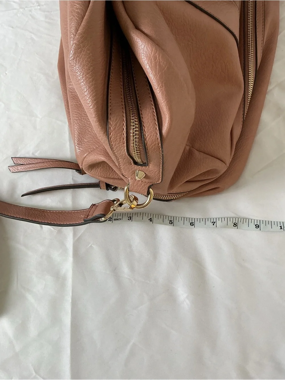 Sole Society Blush Pink Vegan Pebbled Leather Weekender Duffle Bag